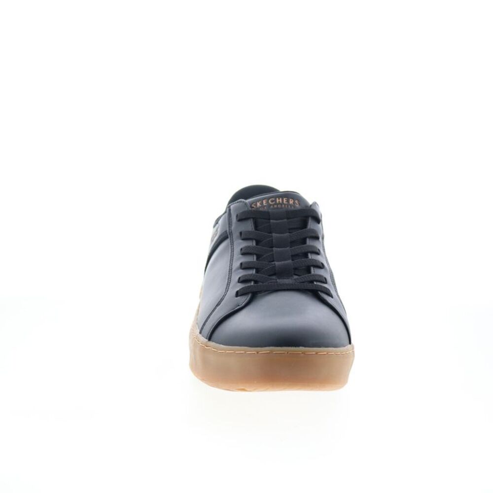 Skechers Mens Court Break Double Vented Black Shoes (NWT) - Picture 3 of 7